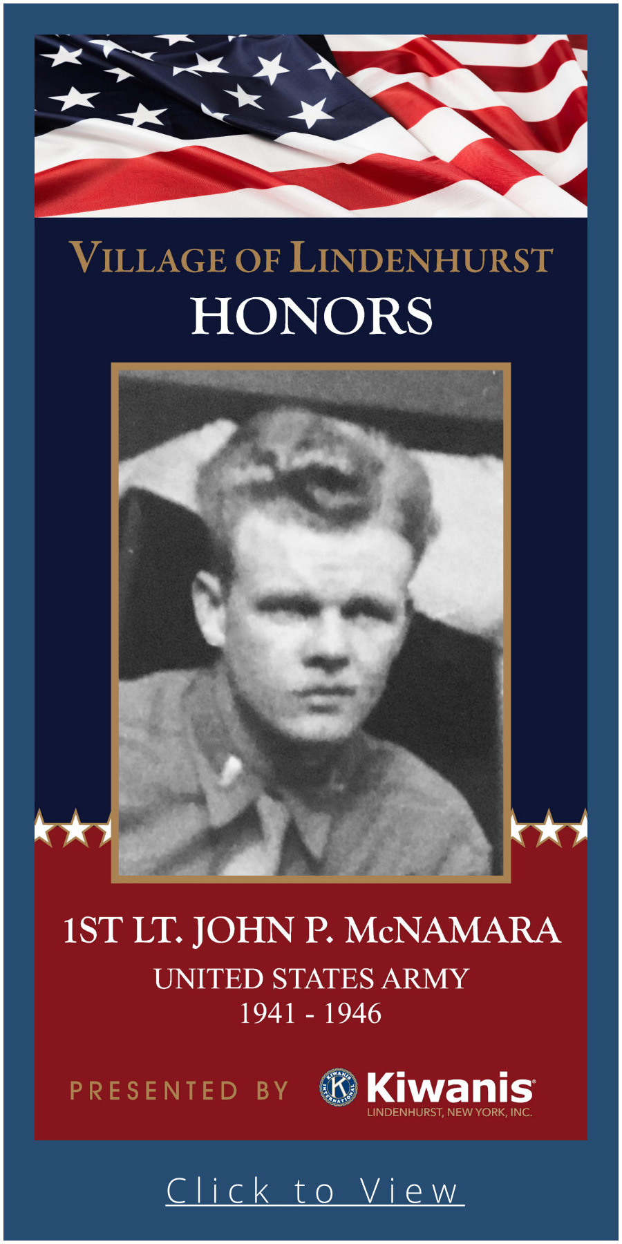1st LT John McNamara Story