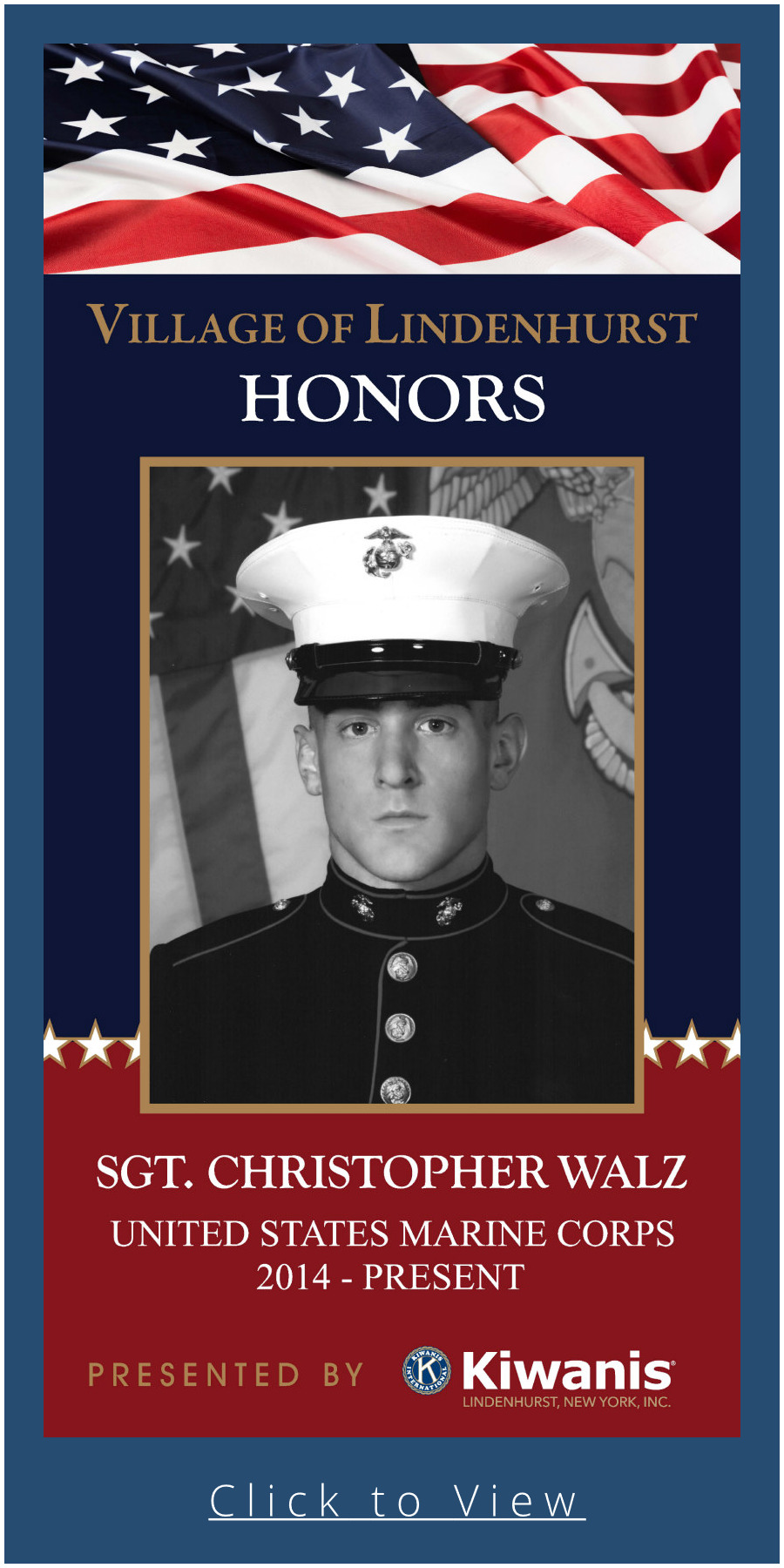 SGT Christopher Walz Story